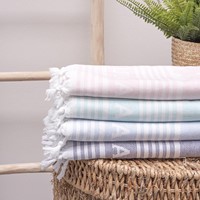 Laura Ashley Strandlaken/Hamamdoek Lichtblauw 90x180 cm-3
