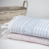 Laura Ashley Beachtowel/hammamtowel Light Blue 90x180 cm-4