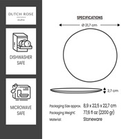 Dutch Rose Plate 21,5 cm Green-5