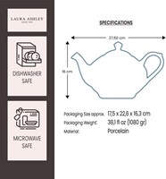 Laura Ashley Giftset Teapot Elveden White 1,6 liter-3