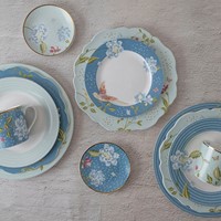 Laura Ashley Giftset 4 Plates 20 cm Seaspray Candy Stripe-2
