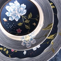 Laura Ashley Giftset 4 Plates 20 cm Midnight Pinstripe-1