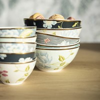 Laura Ashley Giftset 4 Bowls 16 cm Cobblestone Pinstripe-2