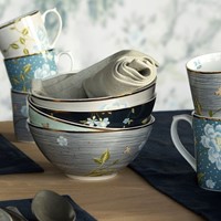 Laura Ashley Giftset 4 Kommen 16 cm Midnight Pinstripe-1