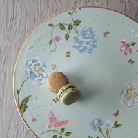 Laura Ashley Giftset Cakestand on foot 30 cm Green-1