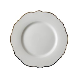 Dutch Rose Plate Irregular  21 cm White Gold