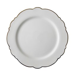 Bord Schulp 26 cm Wit Goud