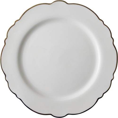 Bliss Bord Schulp 26 cm Wit Goud