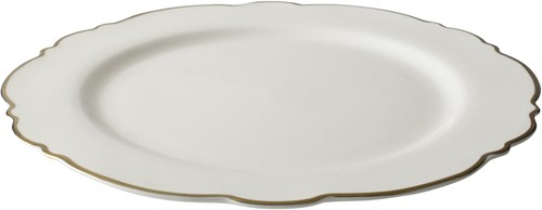 Bliss Bord Schulp 26 cm Wit Goud-2