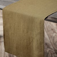 Laura Ashley Tafelloper Oil Geel Dubbelzijdig Uni/Daniela 40x150cm