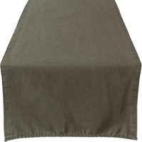 Laura Ashley Tafelloper Sage groen Dubbelzijdig Uni/Wild Clematis 40x150cm-3