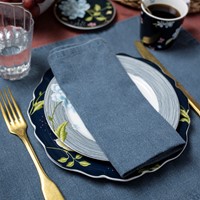 Laura Ashley Servet Blauw Uni 45x45cm-3