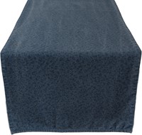 Laura Ashley Tafelloper Blauw dubbelzijdig Uni/Wild Clematis 40x150cm-2