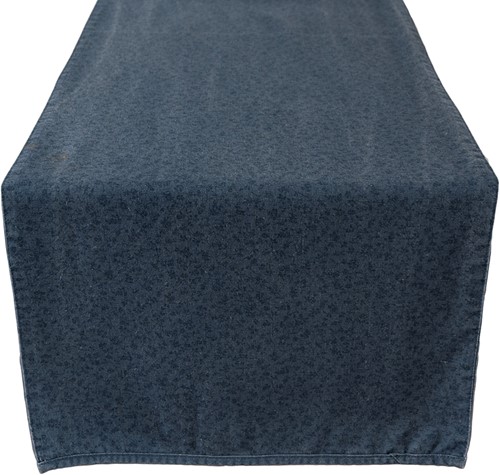 Laura Ashley Tafelloper Blauw dubbelzijdig Uni/Wild Clematis 40x150cm-2