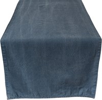 Laura Ashley Tafelloper Blauw dubbelzijdig Uni/Wild Clematis 40x150cm-3