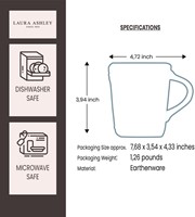 Laura Ashley Mug White 35 cl.-4