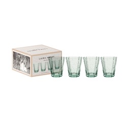 Laura Ashley Giftset 4 Waterglazen Groen 25 cl.