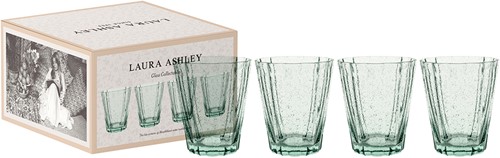 Laura Ashley Giftset 4 Waterglazen Groen 25 cl.