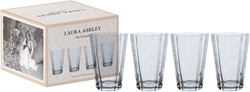 Laura Ashley Giftset 4 Glass Large Tumbler Clear