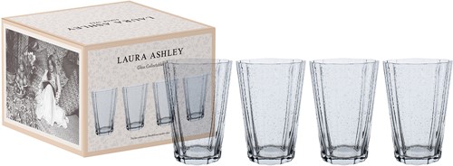 Laura Ashley Giftset 4 Longdrinkglazen Helder 41 cl.