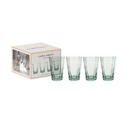 Laura Ashley Giftset 4 Longdrinkglazen Groen 41 cl.