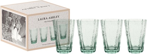 Laura Ashley Giftset 4 Longdrinkglazen Groen 41 cl.