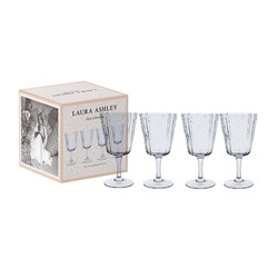 Laura Ashley Giftset 4 Wijnglazen Helder 36 cl.