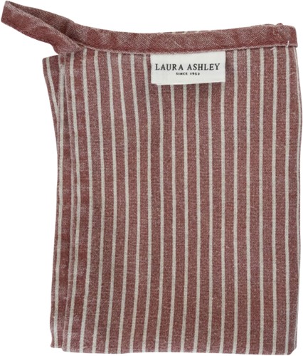 Laura Ashley Teatowel Oxblood Red Stripe 50x70cm