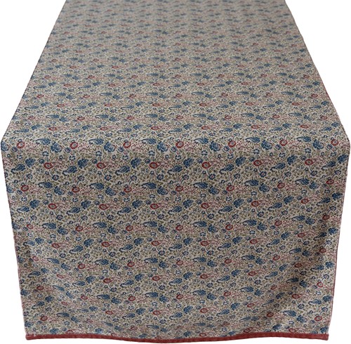 Laura Ashley Tafelloper Oxblood Rood dubbelzijdig Uni/Daniela 40x150cm-2