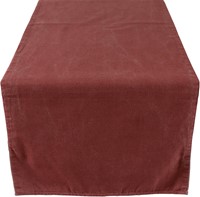 Laura Ashley Tafelloper Oxblood Rood dubbelzijdig Uni/Daniela 40x150cm-3