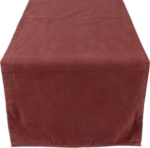 Laura Ashley Tafelloper Oxblood Rood dubbelzijdig Uni/Daniela 40x150cm-3