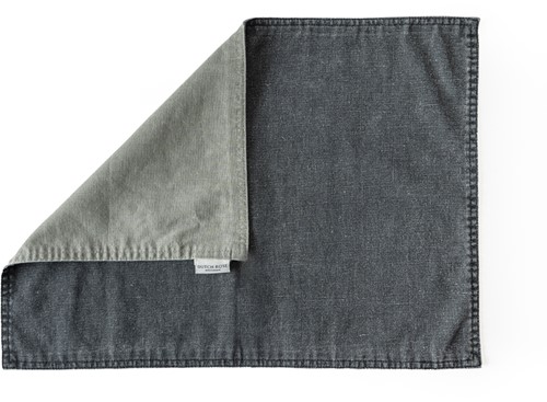 Dutch Rose Placemat 45x35 cm dubbelzijdig groen-grijs