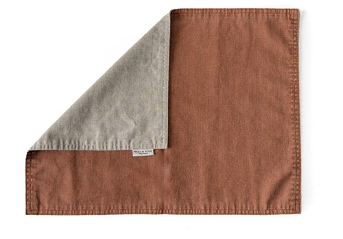Dutch Rose Placemat 45x35 cm dubbelzijdig terracotta-beige