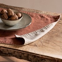 Dutch Rose Placemat 45x35 cm dubbelzijdig terracotta-beige-2
