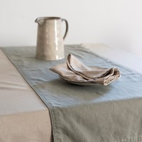 Dutch Rose Tafelloper 40x150 cm dubbelzijdig groen-grijs-3
