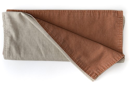 Dutch Rose Tafelloper 40x150 cm dubbelzijdig terracotta-beige