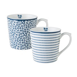 Laura Ashley Giftset 2 Minimokken Floris en Candy Stripe 22 cl.