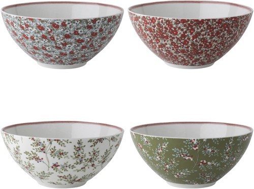 Laura Ashley Giftset 4 Kommen 16 cm