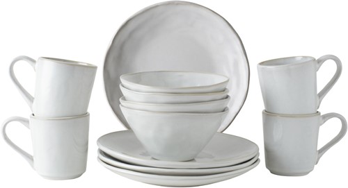 Dutch Rose Set 12 Delig Servies Wit