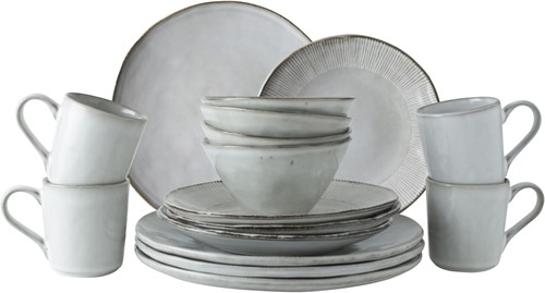 Dutch Rose Set 16 Delig Servies Lichtgrijs