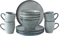 Dutch Rose Set 12 Delig Servies Grijs