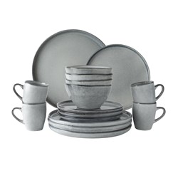 Dutch Rose Set 16 Delig Servies Grijs