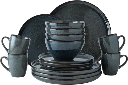 Dutch Rose Set 16 Delig Servies Blauw