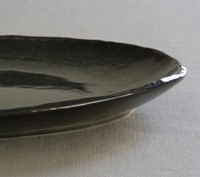 Dutch Rose Oval dish 40x28 cm Green -1