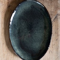 Dutch Rose Oval dish 40x28 cm Green -3