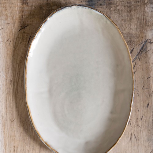 Dutch Rose Oval dish 40x28 cm Cream-3