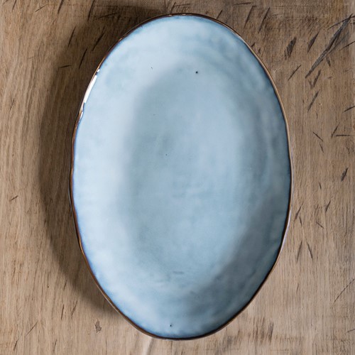 Dutch Rose Oval dish 34x23 cm Blue-3