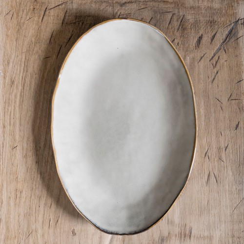Dutch Rose Oval dish 34x23 cm Cream-3