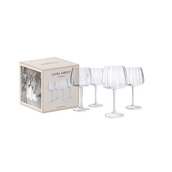 Laura Ashley Giftset 4 Ginglazen Helder 52 cl.