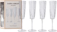 Laura Ashley Giftset 4 Glass Champagne Clear 52 cl.